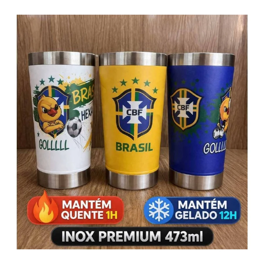 Copo Térmico Brasil 473ml